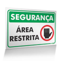 Placa Segurança - Área Restrita