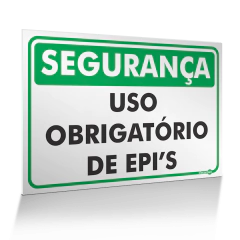 Placa Segurança - Uso Obrigatório EPI'S