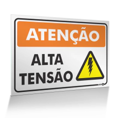 Placa Atenção - Alta Tensão