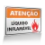 Placa Atenção - Líquido Inflamável