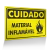 Placa Cuidado - Material Inflamável
