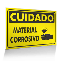 Placa Cuidado - Material Corrosivo