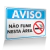 Placa Aviso - Não Fume Nesta Área