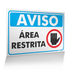Placa Aviso - Área Restrita