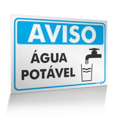 Placa Aviso - Água Potável
