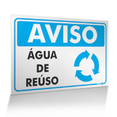 Placa Aviso - Água de Reúso