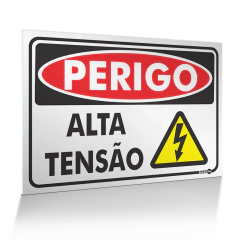 Placa Perigo - Alta Tensão