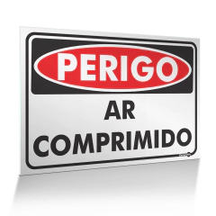Placa Perigo - Ar Comprimido