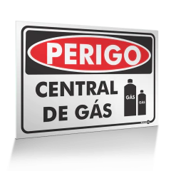 Placa Perigo - Central de Gás