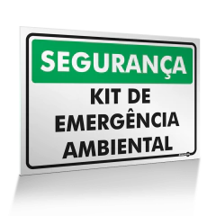 Placa Segurança - Kit de Emergência Ambiental