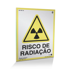 Placa de Sinalização A6R Risco de Radiação