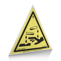 Placa de Sinalização A4 Risco de Corrosão