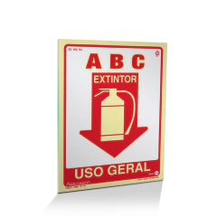 Placa Fotoluminescente - Extintor Uso Geral