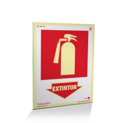 Placa Fotoluminescente - Extintor c/ Pictograma