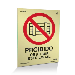 Placa de Sinalização P5 Proibido Obstruir Este Local