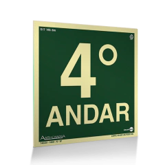 Placa Fotoluminescente S17-4 4º andar