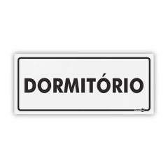 Placa - Dormitório