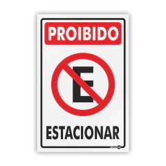 Placa Proibido Estacionar