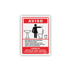 Placa - Higiene Banheiro Feminino