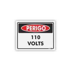 Placa - Perigo 110 V