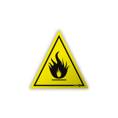 Placa - Inflamável Risco de Chamas