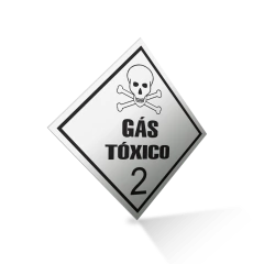 Placa Rótulo de Risco Classe 3 Gás Tóxico