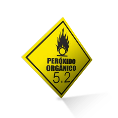Placa Rótulo de Risco Classe 5 Peróxido Orgânico