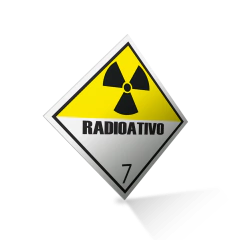 Placa Rótulo de Risco Classe 7 Radioativo