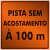 Placa Pista sem acostamento à 100m na internet