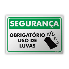 Placa Segurança - Use Luvas - comprar online