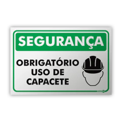 Placa Segurança - Use Capacete - comprar online