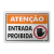 Placa Atenção - Entrada Proibida - comprar online