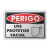 Placa Perigo - Use Protetor Facial - comprar online