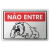 Placa - Não Entre (Cachorro)