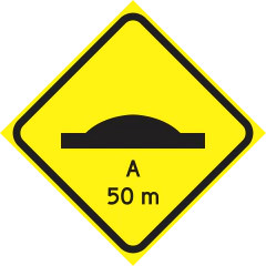 Placa Lombada a 50 metros