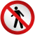 Placa R29 Proibido trânsito de pedestres
