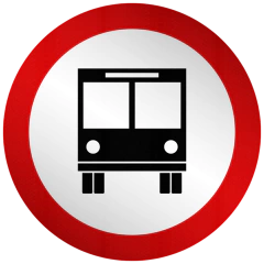 Placa R32 Circulação exclusiva de ônibus