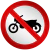 Placa R37 Proibido trânsito de motocicletas, motonetas e ciclomotores