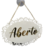 PLACA ABERTO E FECHADO BRANCO C/DOURADO - CARTAZES