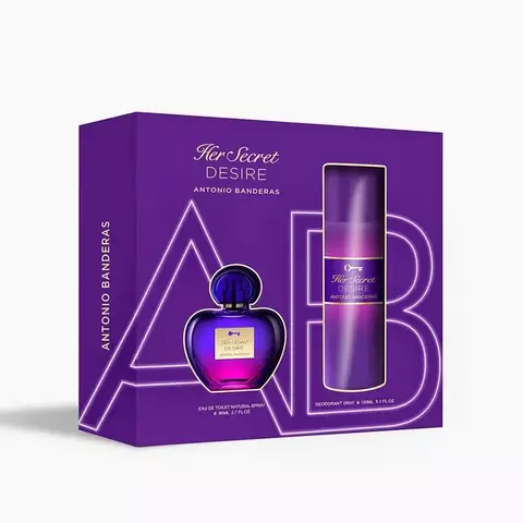 HER SECRET DESIRE EDT 80ML + DEO 150 ML ESTUCHE**