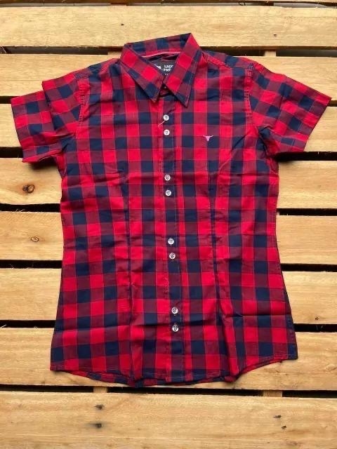 camisa laço forte manga curta feminina - comprar online