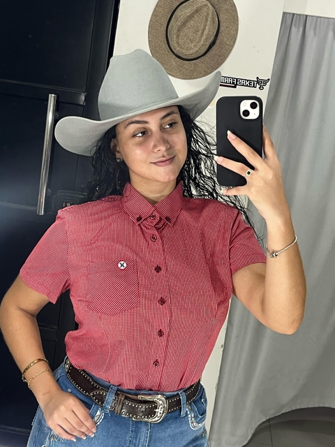 camisa Texas Brasil feminina xadrex manga curta - comprar online