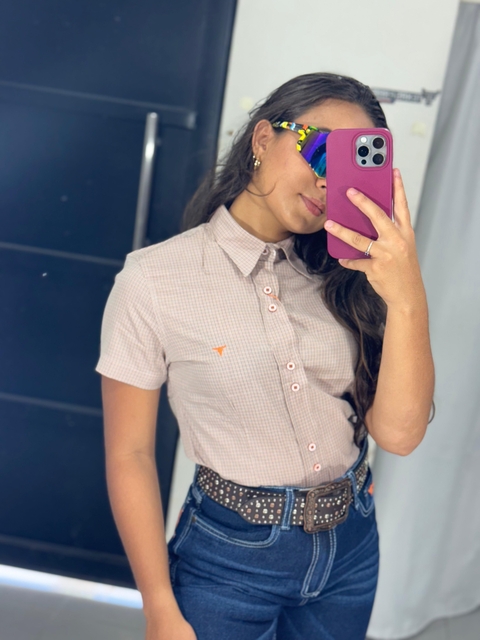 camisa laço forte manga curta feminina - comprar online