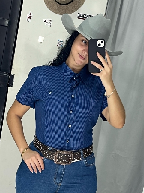 camisa Texas farm feminina xadrex manga curta - comprar online