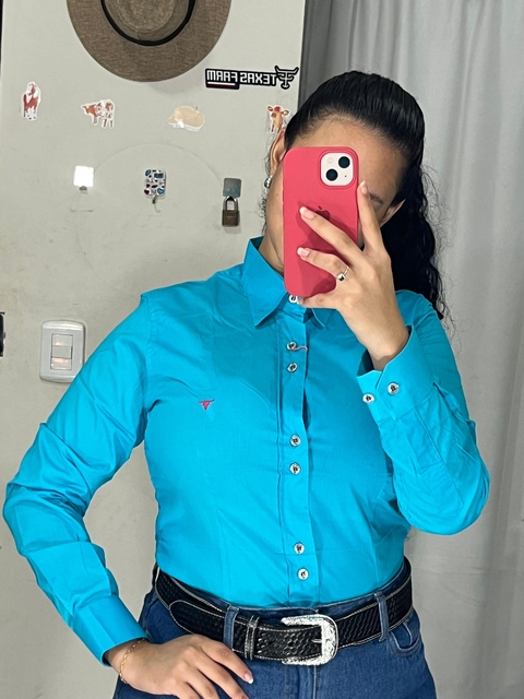 camisa laço forte manga longa feminina - comprar online