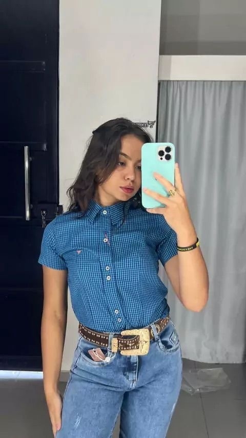 camisa laço forte manga curta feminina - comprar online