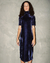 Vestido Veludo Azul Noturno
