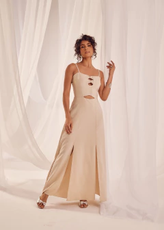 Vestido Longo Kenia Bege - comprar online
