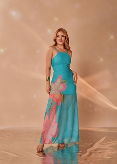 Vestido Fiorella Azul - comprar online