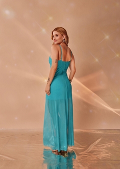 Vestido Fiorella Azul - Loja Santa Bela